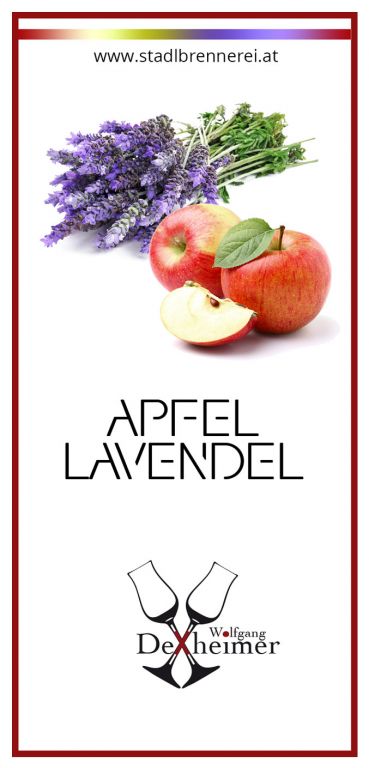 Etikett-Apfel-Lavendel